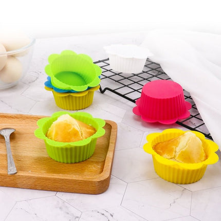 20 PCS DIY Baking Mold Macaron Lace Shape Silicone Cake Cup Pudding Egg Tart Muffin Cup Mold,Random Color Delivery - DealBuddy