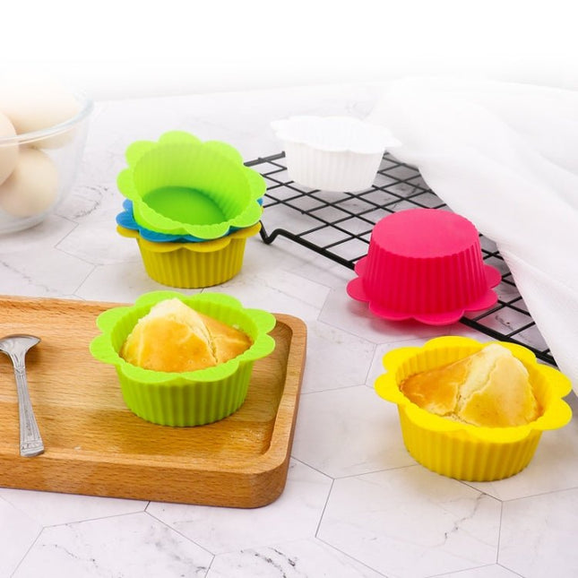 20 PCS DIY Baking Mold Macaron Lace Shape Silicone Cake Cup Pudding Egg Tart Muffin Cup Mold,Random Color Delivery - DealBuddy