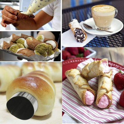 20 PCS Oblique Double - Head Stainless Steel Large Spiral Tube Non - Stick Croissant Mold Croissant Tool - DealBuddy