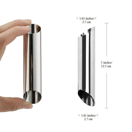 20 PCS Oblique Double - Head Stainless Steel Large Spiral Tube Non - Stick Croissant Mold Croissant Tool - DealBuddy