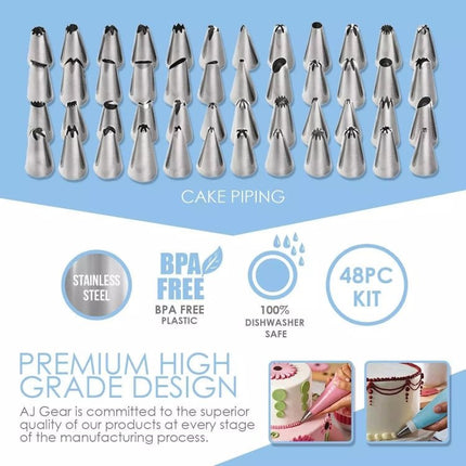 205 in 1 Cake Decorating Turntable Set Cake Decorating Mouth Baking Utensils - DealBuddy