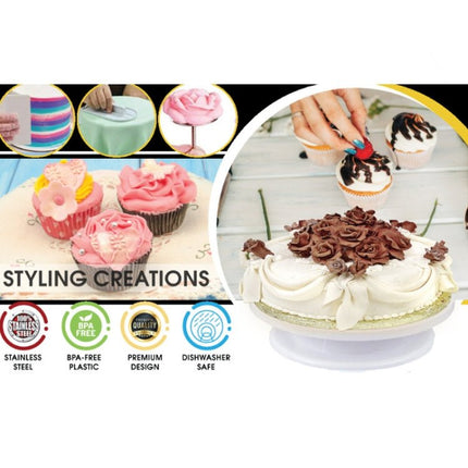 205 in 1 Cake Decorating Turntable Set Cake Decorating Mouth Baking Utensils - DealBuddy