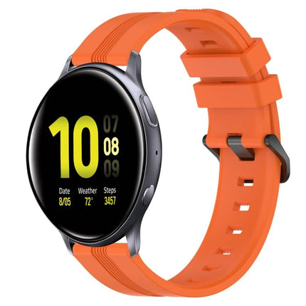 20mm Concave Striped Slicone Watch Band, For Samsung Galaxy Watch Active 2 40mm, For Samsung Galaxy Watch Active 2 44mm, For Samsung Galaxy Watch 42mm, For Samsung Galaxy Watch 6 44mm - DealBuddy