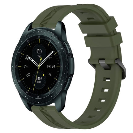 20mm Concave Striped Slicone Watch Band, For Samsung Galaxy Watch Active 2 40mm, For Samsung Galaxy Watch Active 2 44mm, For Samsung Galaxy Watch 42mm, For Samsung Galaxy Watch 6 44mm - DealBuddy