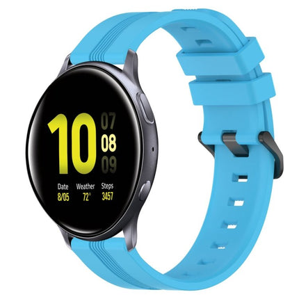 20mm Concave Striped Slicone Watch Band, For Samsung Galaxy Watch Active 2 40mm, For Samsung Galaxy Watch Active 2 44mm, For Samsung Galaxy Watch 42mm, For Samsung Galaxy Watch 6 44mm - DealBuddy