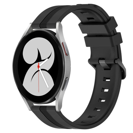 20mm Concave Striped Slicone Watch Band, For Samsung Galaxy Watch4 44mm, For Samsung Galaxy Watch4 40mm, For Samsung Galaxy Watch 4 Classic 42mm, For Samsung Galaxy Watch 4 Classic 46mm - DealBuddy