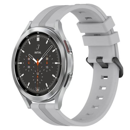 20mm Concave Striped Slicone Watch Band, For Samsung Galaxy Watch4 44mm, For Samsung Galaxy Watch4 40mm, For Samsung Galaxy Watch 4 Classic 42mm, For Samsung Galaxy Watch 4 Classic 46mm - DealBuddy