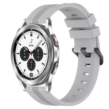 20mm Concave Striped Slicone Watch Band, For Samsung Galaxy Watch4 44mm, For Samsung Galaxy Watch4 40mm, For Samsung Galaxy Watch 4 Classic 42mm, For Samsung Galaxy Watch 4 Classic 46mm - DealBuddy