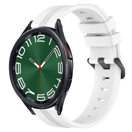 20mm Concave Striped Slicone Watch Band, For Samsung Galaxy Watch5 44mm, For Samsung Galaxy Watch 6 Classic 47mm, For Samsung Galaxy Watch5 40mm, For Samsung Galaxy Watch5 Pro 45mm - DealBuddy