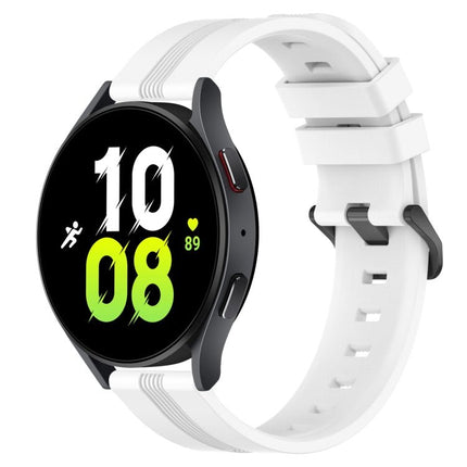 20mm Concave Striped Slicone Watch Band, For Samsung Galaxy Watch5 44mm, For Samsung Galaxy Watch 6 Classic 47mm, For Samsung Galaxy Watch5 40mm, For Samsung Galaxy Watch5 Pro 45mm - DealBuddy