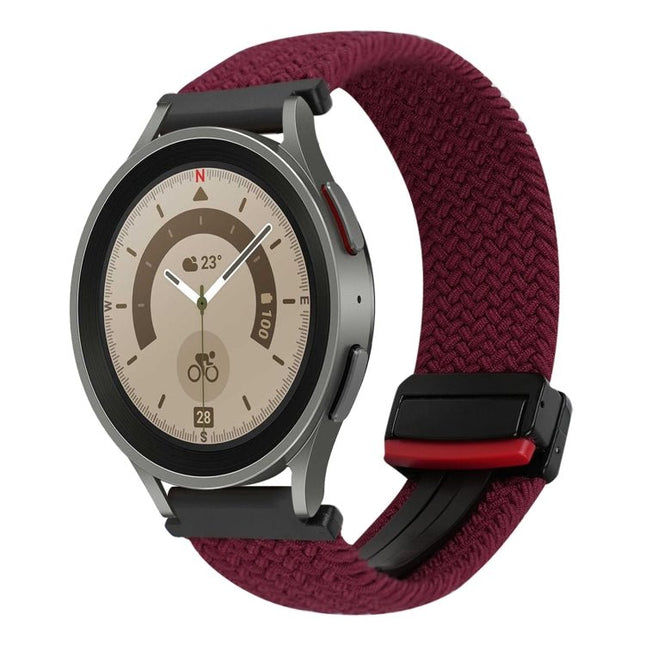 20mm Magnetic Buckle Braided Watch Strap, For Samsung Galaxy Watch 5 Pro, For Samsung Gear Sport - DealBuddy