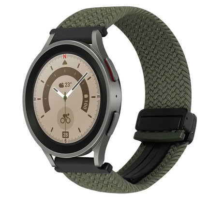 20mm Magnetic Buckle Braided Watch Strap, For Samsung Galaxy Watch 5 Pro, For Samsung Gear Sport - DealBuddy