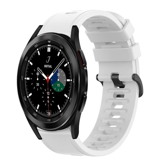 20mm Solid Color Soft Silicone Watch Band, For Samsung Galaxy Watch 4 40mm, For Samsung Galaxy Watch 4 Classic 42mm, For Samsung Galaxy Watch 4 Classic 46mm, For Samsung Galaxy Watch Active 2 40mm - DealBuddy