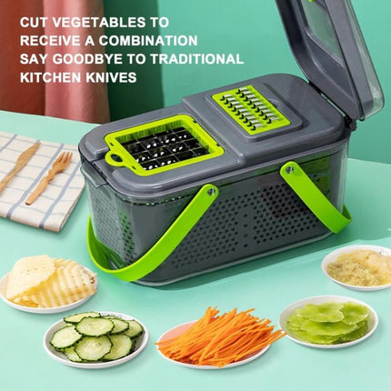 22 in 1 Multifunctional Food Chopper Grater Onion Dicer Veggie Cutter with 13 Stainless Steel Blades - DealBuddy