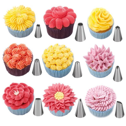 220 in 1 Cake Turntable Decorating Nozzle Set Baking Tool Fondant Mold Set - DealBuddy