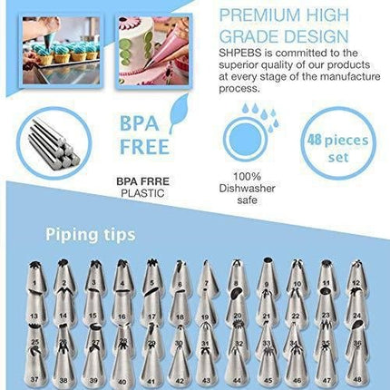 220 in 1 Cake Turntable Decorating Nozzle Set Baking Tool Fondant Mold Set - DealBuddy