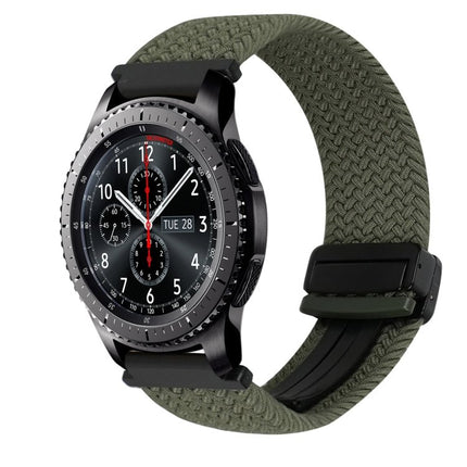 22mm Magnetic Buckle Braided Watch Band, For Samsung Galaxy Gear S3 Frontier, For Samsung Galaxy Watch 3 45mm - DealBuddy
