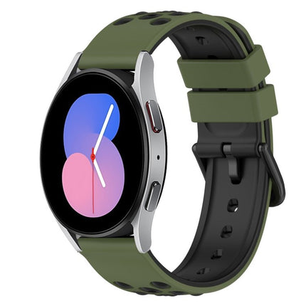 22mm Two - Color Silicone Watch Band, For Samsung Galaxy Watch Active2 44mm, For Samsung Galaxy Watch 42mm - DealBuddy