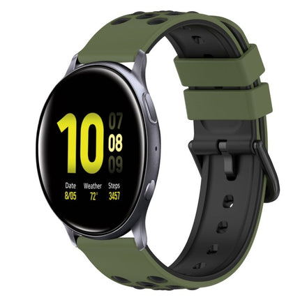 22mm Two - Color Silicone Watch Band, For Samsung Galaxy Watch Active2 44mm, For Samsung Galaxy Watch 42mm - DealBuddy
