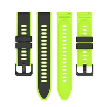 22mm Two - Color Silicone Watch Band, For Samsung Galaxy Watch Active2 44mm, For Samsung Galaxy Watch 42mm - DealBuddy