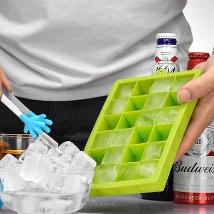 24 Grids Silicone Ice Cube Tray Molds Square Shape Ice Cube Maker Fruit Popsicle Ice Cream Mold - DealBuddy