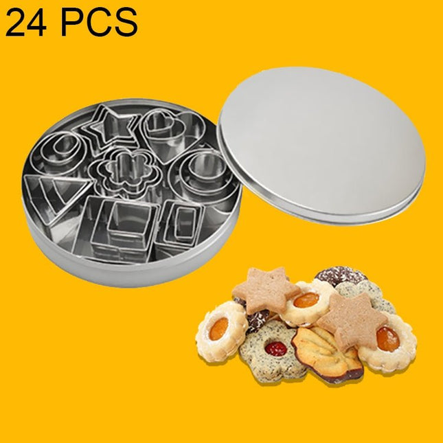 24 PCS / Set Stainless Steel DIY Cookie Biscuits Molds Geometry Baking Tools (Octagon) - DealBuddy