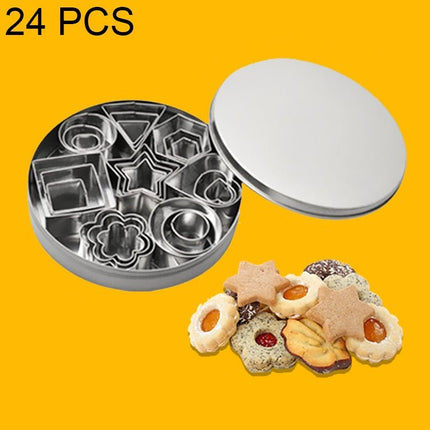 24 PCS / Set Stainless Steel DIY Cookie Biscuits Molds Geometry Baking Tools (Octagon) - DealBuddy