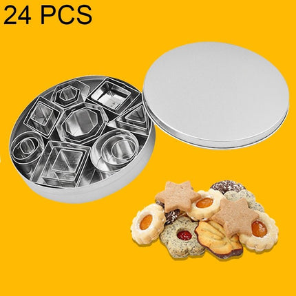 24 PCS / Set Stainless Steel DIY Cookie Biscuits Molds Geometry Baking Tools (Octagon) - DealBuddy