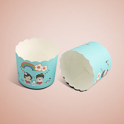 24pcs / Pack Round Lamination Cake Cup Muffin Cases Chocolate Cupcake Liner Baking Cup, Size: 7 x 6 x 5.5cm, Random Color Delivery - DealBuddy