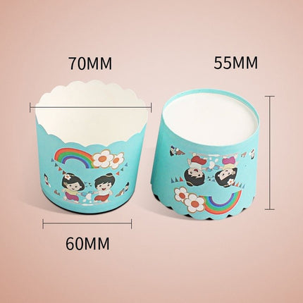 24pcs / Pack Round Lamination Cake Cup Muffin Cases Chocolate Cupcake Liner Baking Cup, Size: 7 x 6 x 5.5cm, Random Color Delivery - DealBuddy