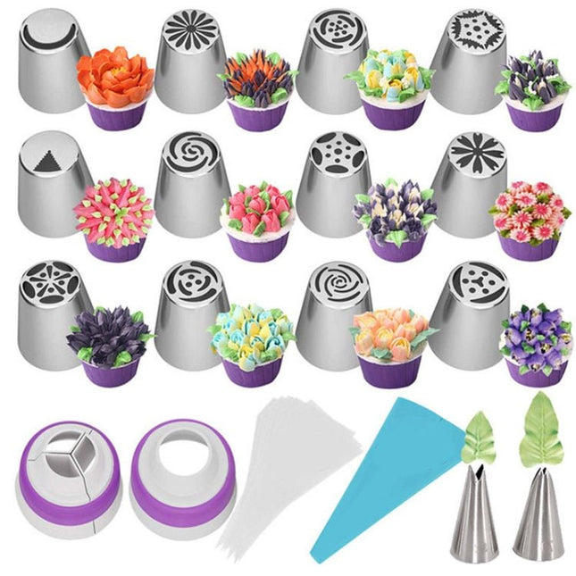 27 in 1 Decorating Mouth Set Seamless Cream Squeezing Mouth - DealBuddy