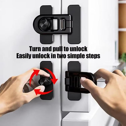 2pcs Child Proof Refrigerator Lock No - Drill Anti - Pinch Baby Safety Lock - DealBuddy