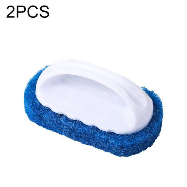 2pcs Decontamination Sponge Hard Bottom Cleaning Brushes Dry and Wet Cleaning Brush for Kitchen / Cooking Bench / Bathroom / Bathtub , Random Color Delivery - DealBuddy