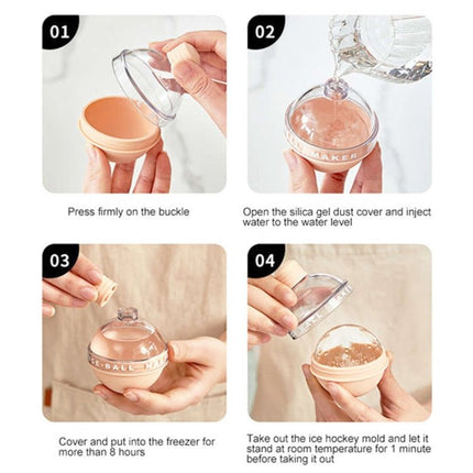 2PCS Home Whiskey Bulb Ice Ball Ice Cube Silicone Mold With Funnel - DealBuddy
