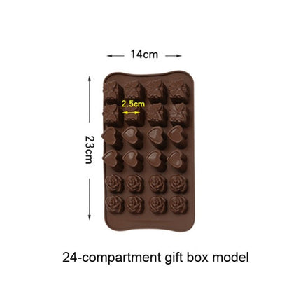 2pcs Silicone Chocolate Mold Jelly Christmas Candy Cake Mould, Style: - DealBuddy