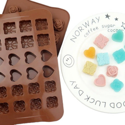 2pcs Silicone Chocolate Mold Jelly Christmas Candy Cake Mould, Style: - DealBuddy