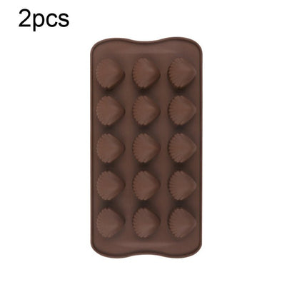 2pcs Silicone Chocolate Mold Jelly Christmas Candy Cake Mould, Style: - DealBuddy
