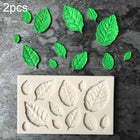 2PCS Sugarcraft Leaf Silicone Fondant Mold Cake Decorating Tools Chocolate Baking Mold - DealBuddy