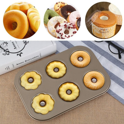 3 Flowers Type Donuts Cookie Mold Gold 6 Cups Cake Mold Baking Mold Cake Tools Bakeware Kitchen Accessories - DealBuddy