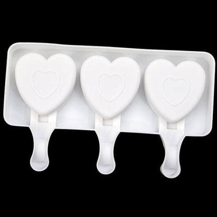 3 Grids Heart Shape Ice Cream Model DIY Pudding Mold Without Stick - DealBuddy