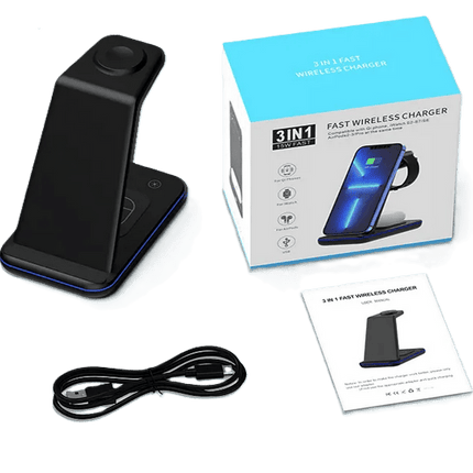 3 - in - 1 Wireless Charger for Apple – Includes Power Adapter & Cable - DealBuddy