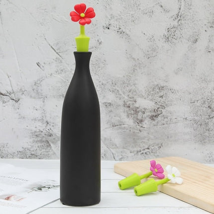 3 PCS Creative Wine Drink Preservation Stopper Flower Silicone Wine Stopper - DealBuddy