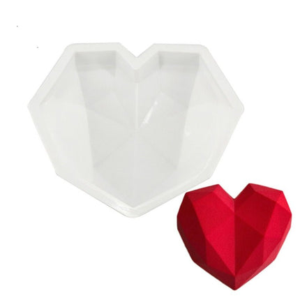 3 PCS Diamond Love DIY Cake Silicone Mold Sponge Baking Tool Chiffon Mousse Dessert Mold - DealBuddy