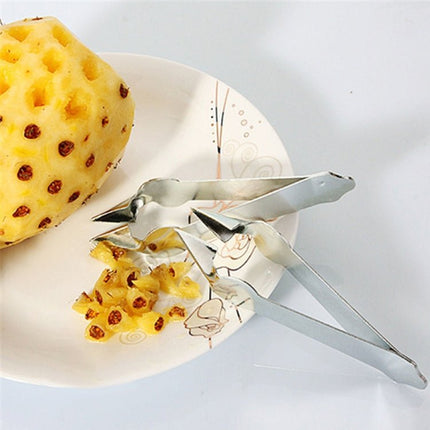 3 PCS Stainless Steel Non - slip Tip Open Blade Pineapple Clip Fruit Eye Digger - DealBuddy