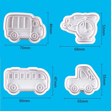 3 Sets Plastic Decorative Biscuit Mold Transportation Tool Series Biscuit Spring Mold - DealBuddy
