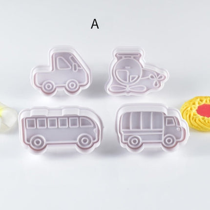 3 Sets Plastic Decorative Biscuit Mold Transportation Tool Series Biscuit Spring Mold - DealBuddy
