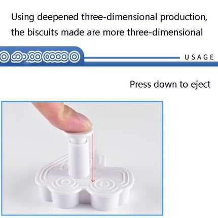 3 Sets Plastic Decorative Biscuit Mold Transportation Tool Series Biscuit Spring Mold - DealBuddy