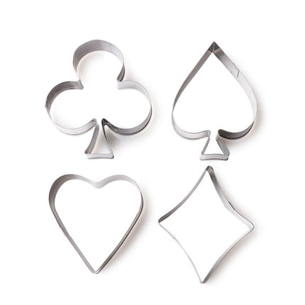 3 Sets Stainless Steel Poker Cookie Mold Playing Cards Cake Fondant Mold Spade Heart Biscuit Cutter - DealBuddy