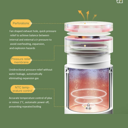 300W 500ml Electric Heating Water Cup Smart Boiling Kettle Temperature Control Kettle - DealBuddy