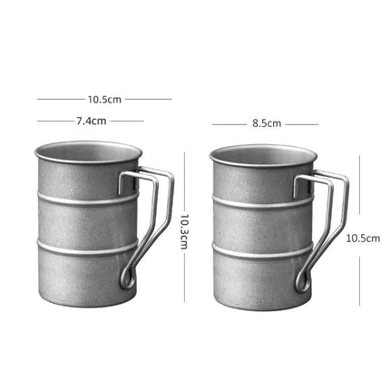 304 Stainless Steel Camping Mug Sandblasted Vintage Distressed Cup for Coffee, Beer, Outdoor, Picnic & Commercial Use - DealBuddy